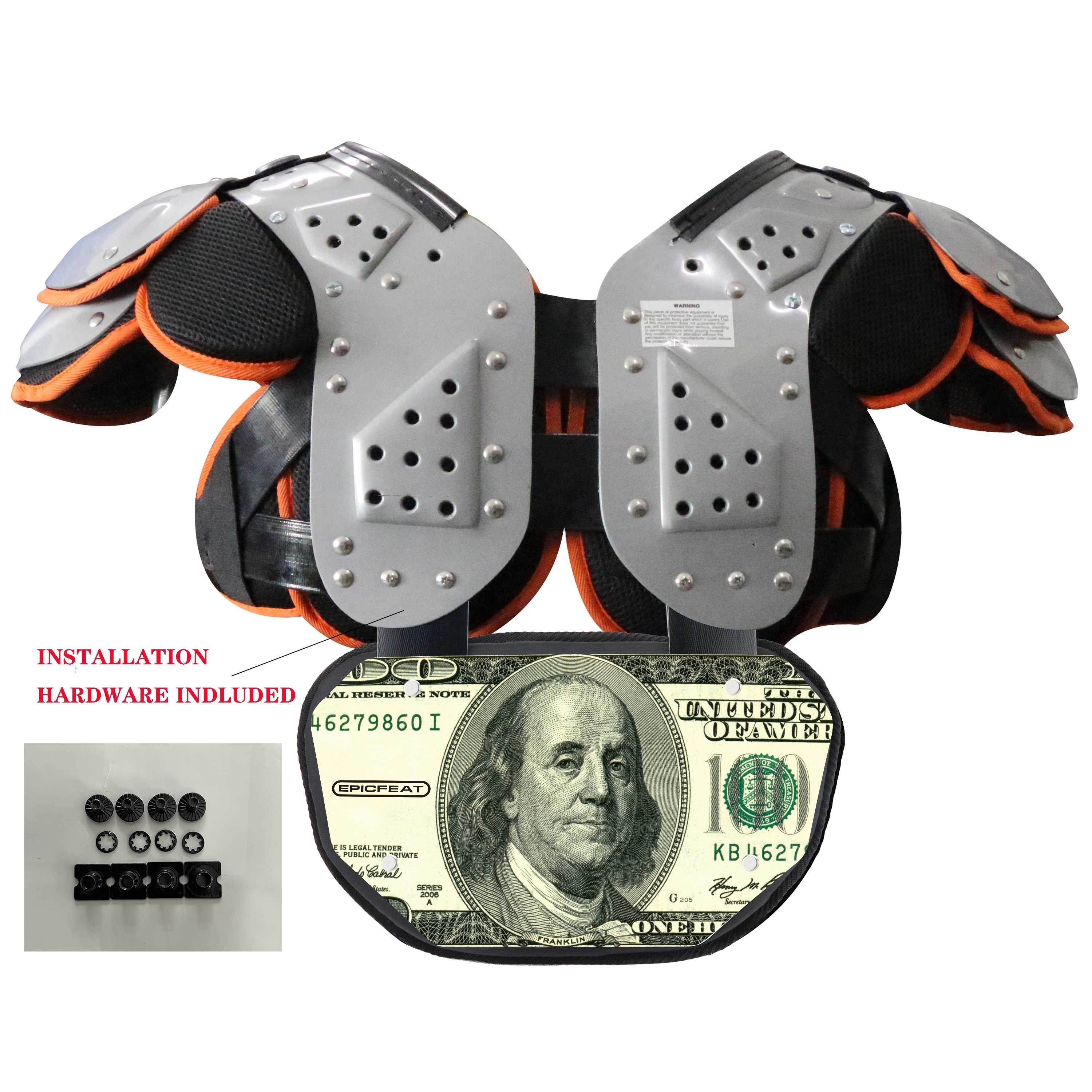 Sturdy Athletic Support Equipment for Players: Comprehensive Football Lumbar Shield Ergonomically Designed Durable Football Protective Spine Guard