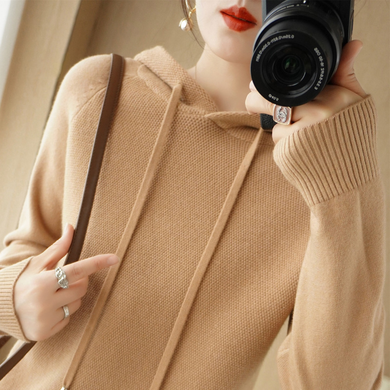 MUU3210 Sweatshirt Women Autumn New Cross-border Wholesale Hoodies Women's Knitwear Solid Color Fashion Sweater Jacket Loose