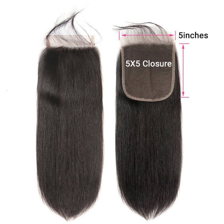 Transparent 5by5 Lace Human Hair Frontal Closure Big Lace