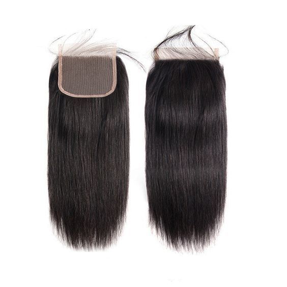 Transparent 4x4 Lace Hair Piece Real Human Hair Accessories Black