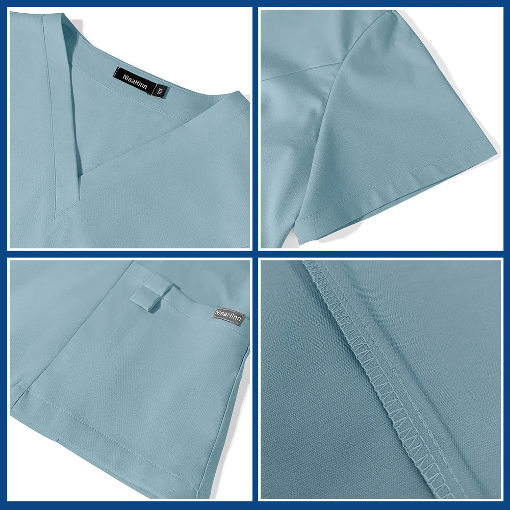 Arrival Custom Women Nursing Scrub Straight Leg Pants Set Hospital Doctor Sets Stylish Slim Fit Uniform 250530