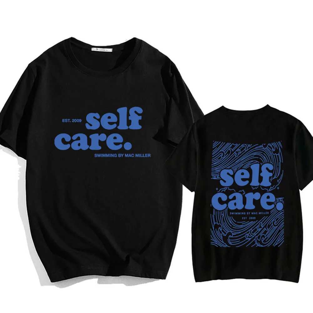Macc Miller Self Care T-shirts Heavy Mental Casual Men Tee-shirt Short Sleeve Summer Spring Tshirts Hip Hop Streetwear ClothesC250530