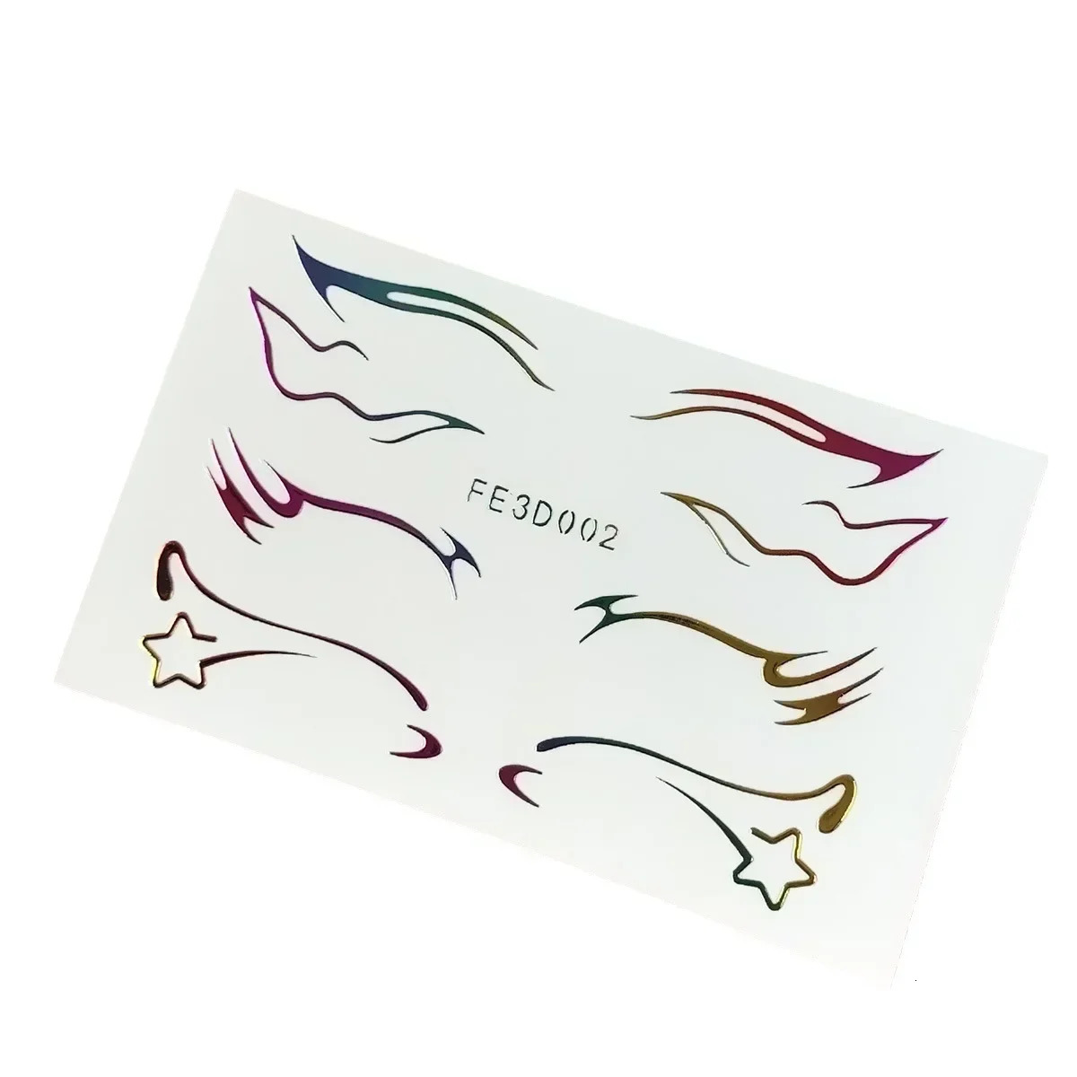 Colorful Eyes Makeup Stickers Laser Eye Eyeliner Eyebrows Face Art Sticker Decals Halloween Year Festival Party Decorations 250530