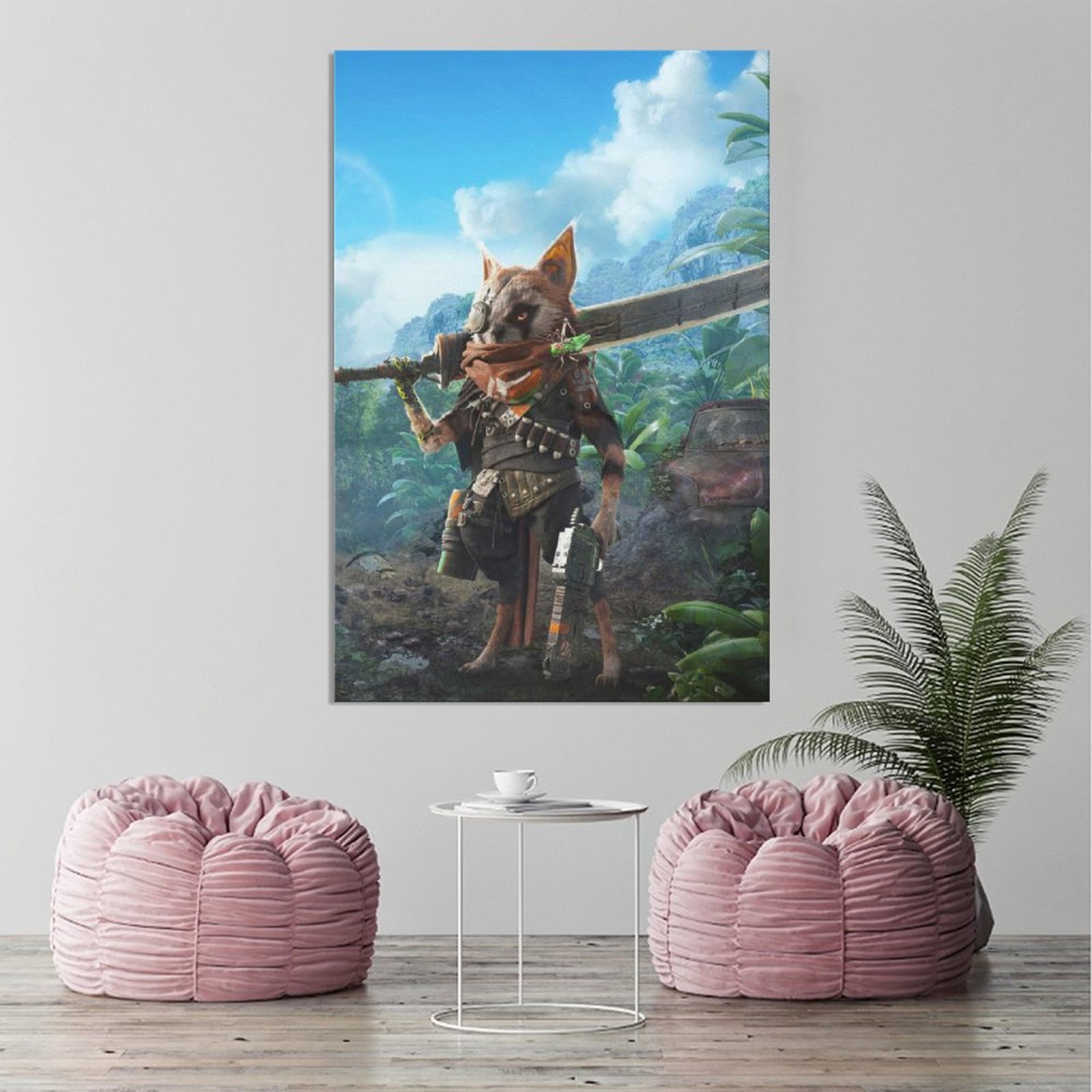 Wall Art Painting Biomutant WARRIOR Canvas Prints Wall Painting Wall Art Decor Print Picture Paintings for Living Room Home Decor Luxury Unframe