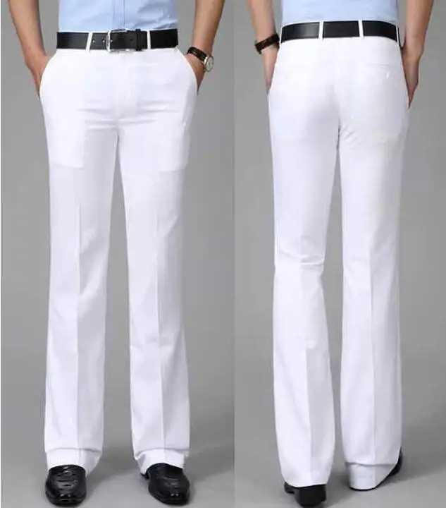 New Fashion Casual Flare Pants For Men Business Trousers Non Ironing Slim Fit Wide Leg Suits Pants Size 28-37 W250530 - view 7