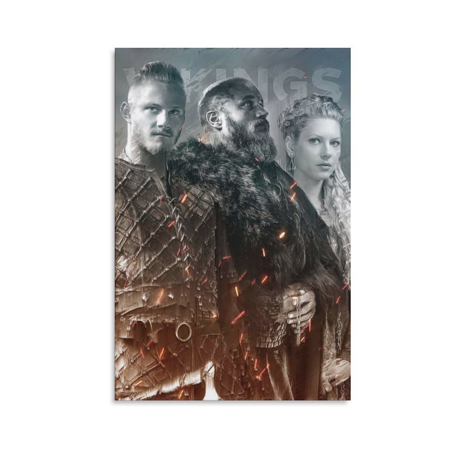Wall Art Painting Vikings Lodbrok Canvas Prints Wall Painting Wall Art Decor Print Picture Paintings for Living Room Home Decor Luxury Unframe