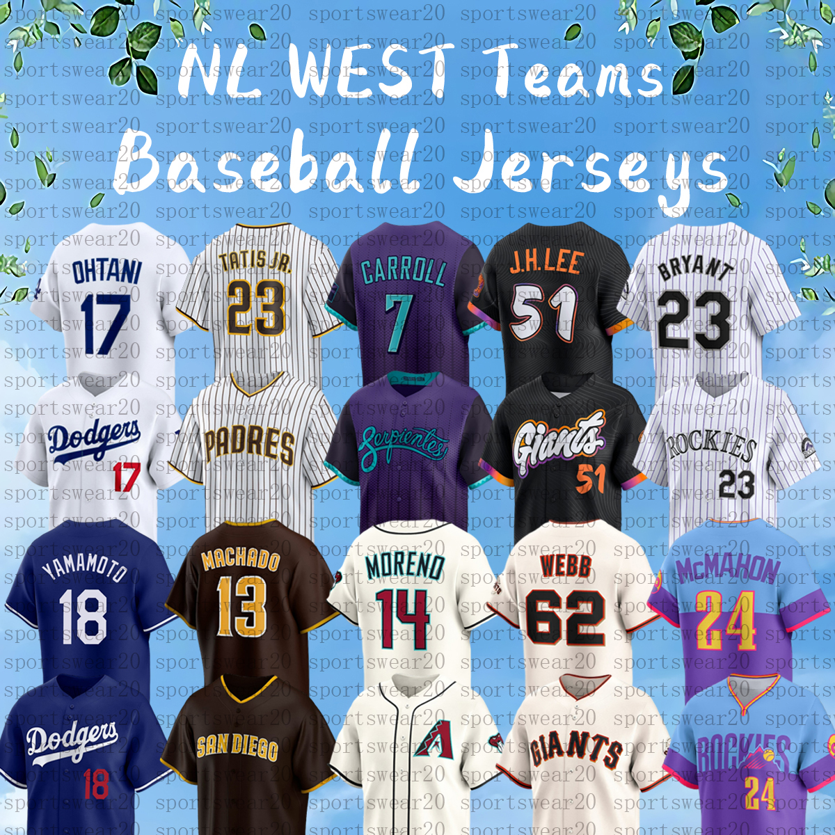 diamondbacks padres giant rockies dodgers baseball jersey Yoshinobu Yamamoto Jackie Robinson Fernando Tatis Jr Jung Hoo Lee Corbin Carroll Shohei Ohtani jerseys