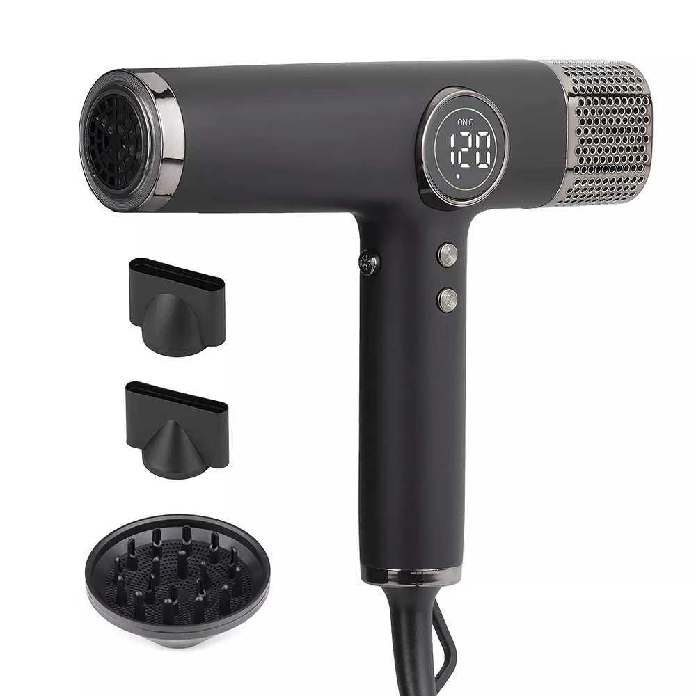 0000 Rpm High Speed Bldc Brushless Motor 800W Hair Dryer with Three Magnetic Nozzle and Two air Hair Wrap Styler W251029