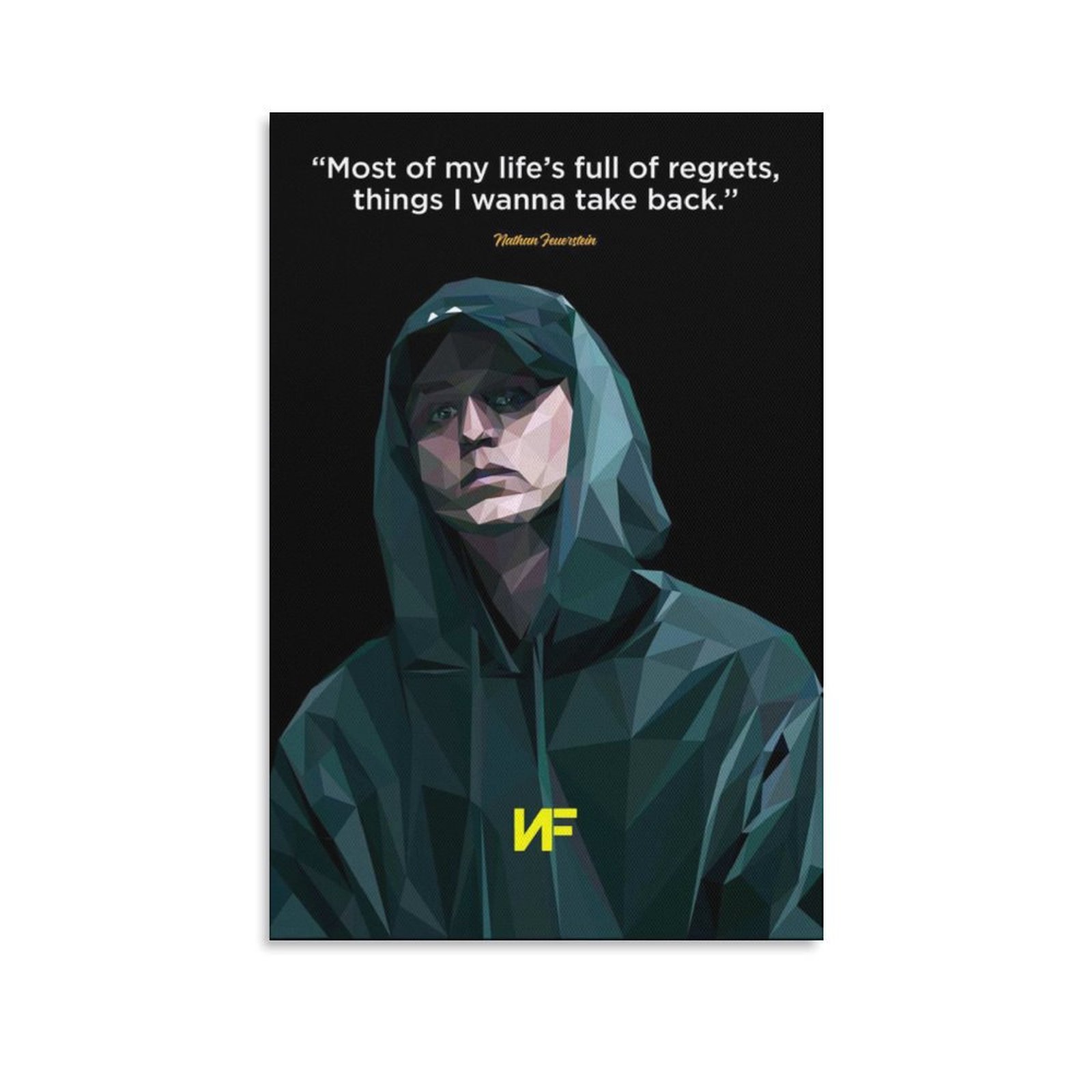 Wall ArtPainting NF Rapper HIP HOP SINGER Canvas Prints Wall Painting Wall Art Decor Print Picture Paintings for Living Room Home Decor Luxury Unframe