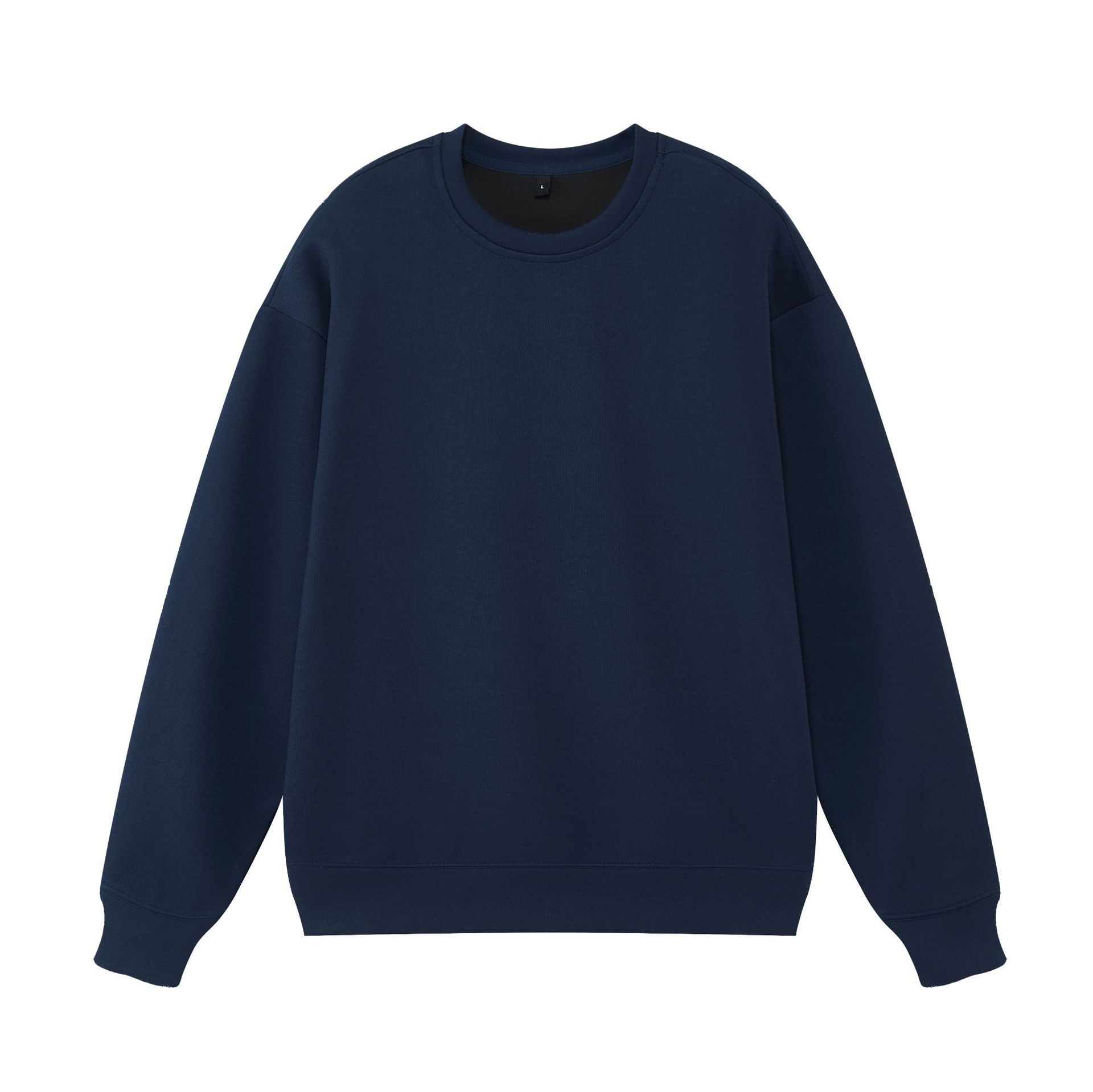 SLL1855 Heavy Drop Shoulder Round Neck Pullover Sweater Custom Women Spring and Autumn Style Solid Color Loose Long Sleeve Bottoming Shirt Top