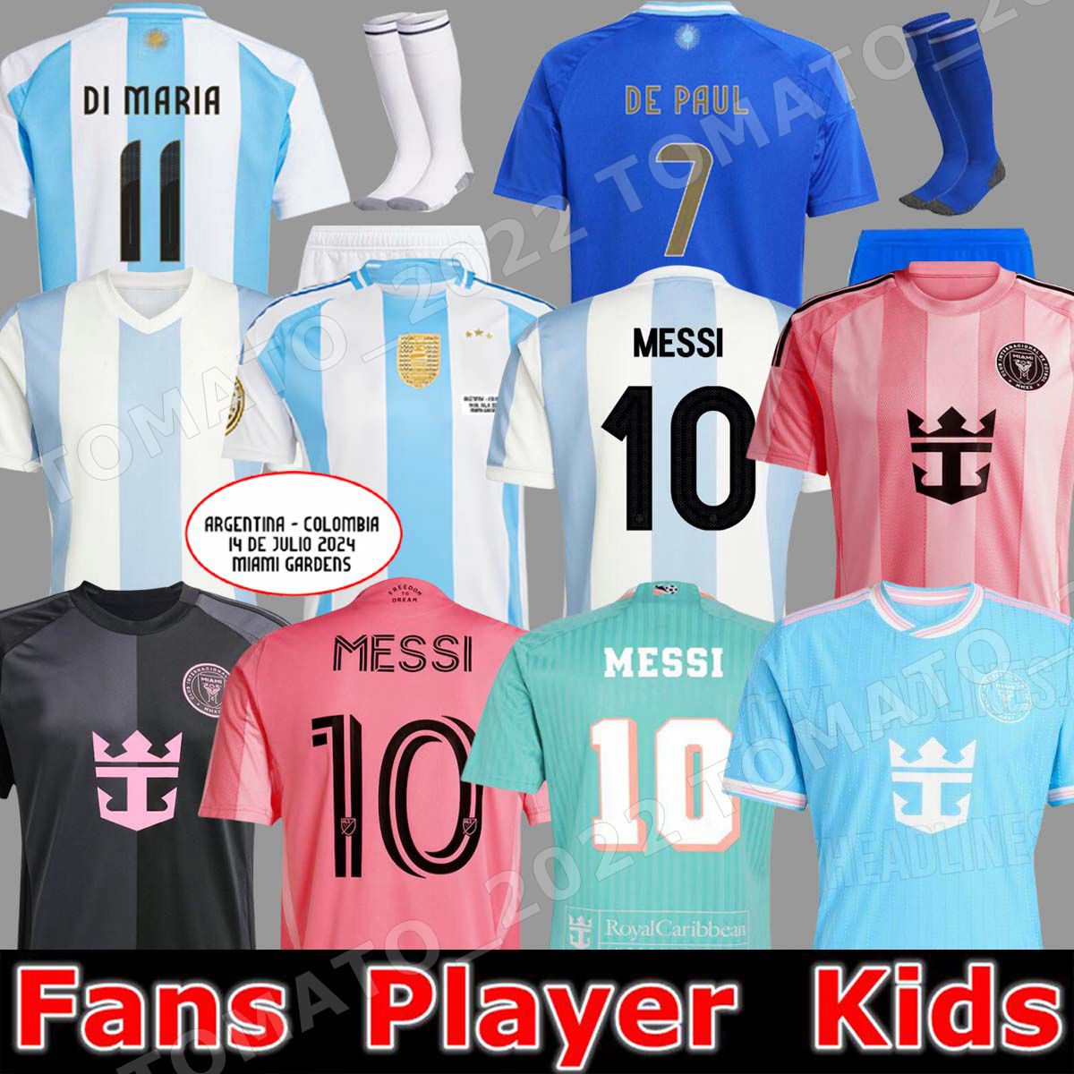 3 Star soccer Jerseys 25 26 Fans Player player version MARADONA DI MARIA J. ALVAREZ Home Away FC Men Kids football InterS MiamiS shirt MESSIS SUAREZ Jersey