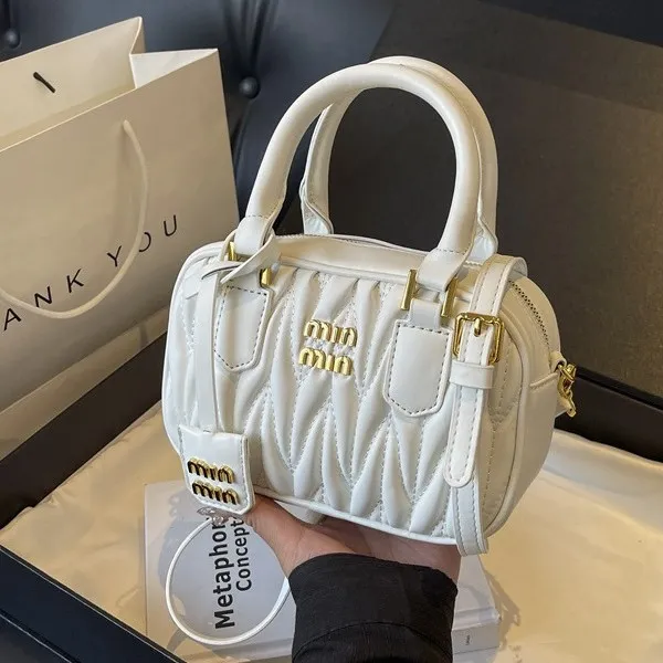 Shoulder Designer Small Square Bag Ladies Pleated Handbag Crossbody Summer Shoulder Bag Trend Style