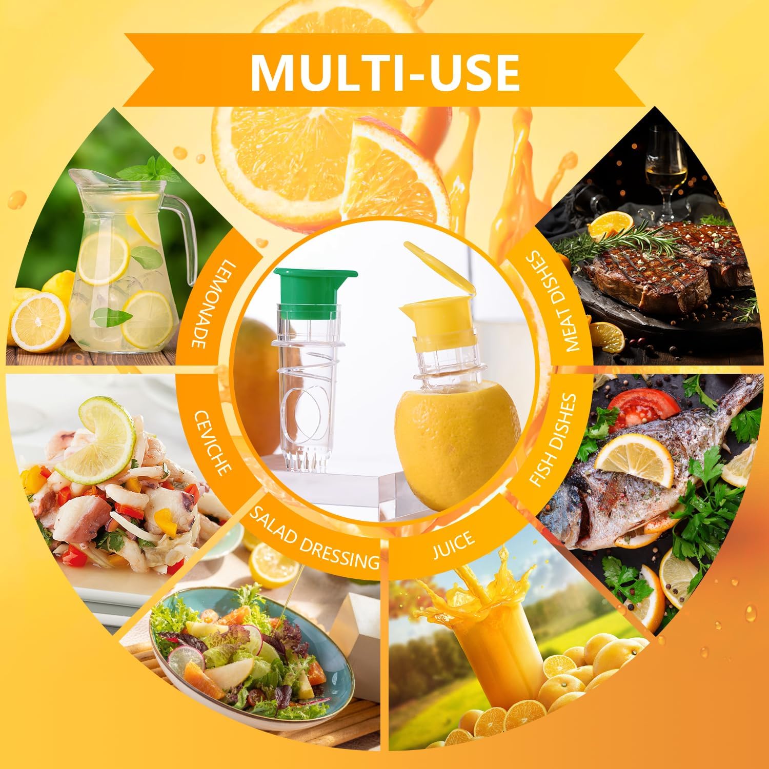 2025 New Mini Screw Top Straw Lemon Bird Squeezer Screw Manual Juice Extractor With Lid, Orange Citrus Press for Cocktails, Drinks