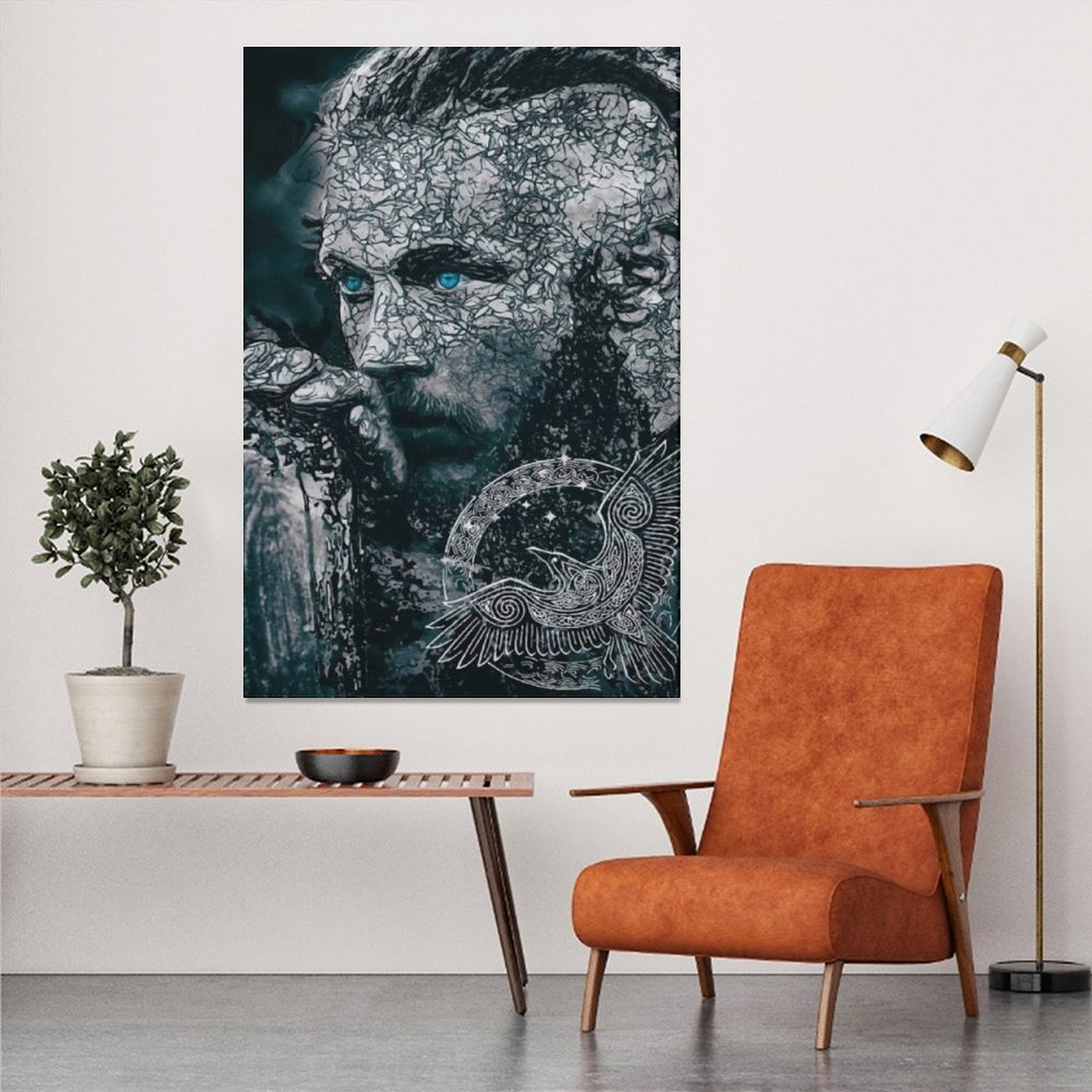 Wall Art Painting Viking Ragnar Canvas Prints Wall Painting Wall Art Decor Print Picture Paintings for Living Room Home Decor Luxury Unframe