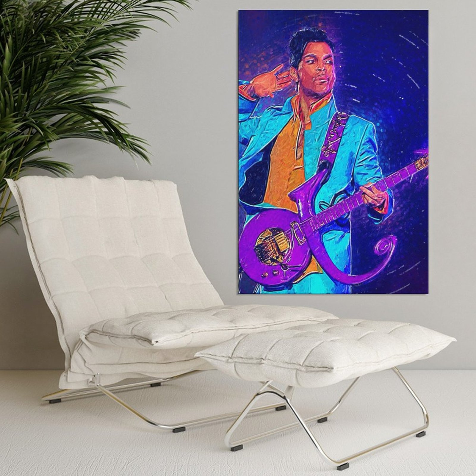 Wall Art Painting Prince Guitar Singer Canvas Prints Wall Painting Wall Art Decor Print Picture Paintings for Living Room Home Decor Luxury Unframe