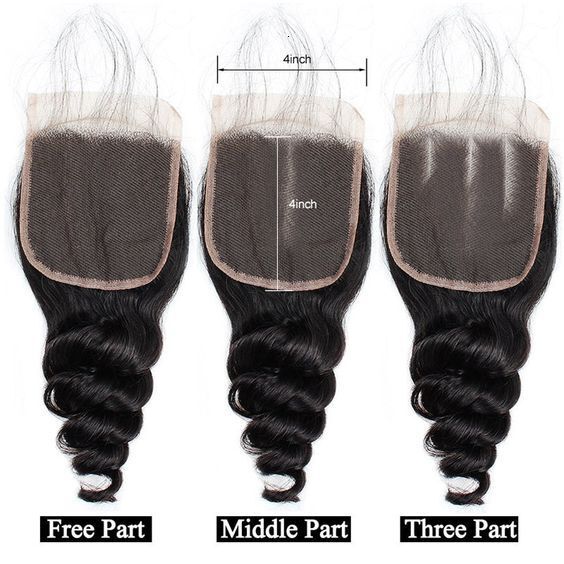 HD 4*4 transparent lace loose wave human hair large in stock