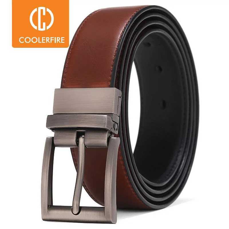 Men Reversible Casual High Quality Belt Man Genuine Leather Belt Male Strap Luxury Trouser Jeans Dress Belt For Men Z250530
