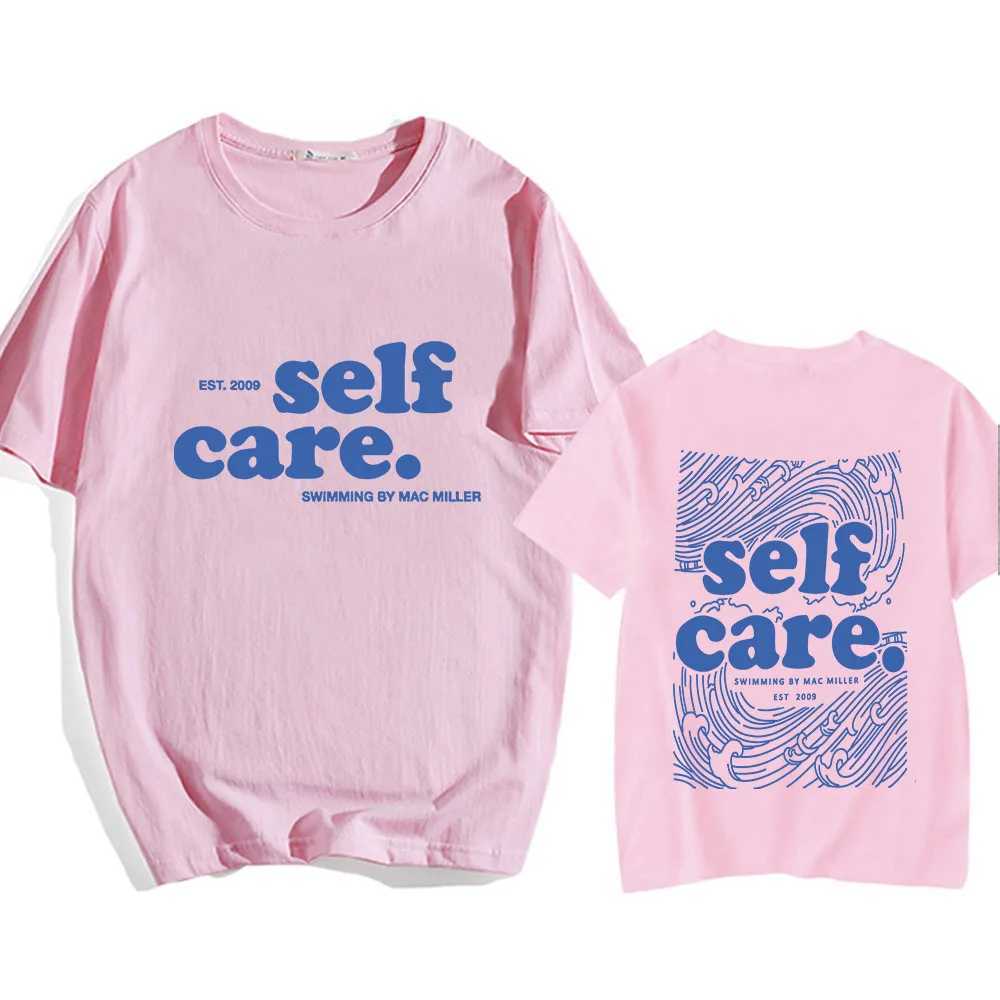 Macc Miller Self Care T-shirts Heavy Mental Casual Men Tee-shirt Short Sleeve Summer Spring Tshirts Hip Hop Streetwear ClothesC250530