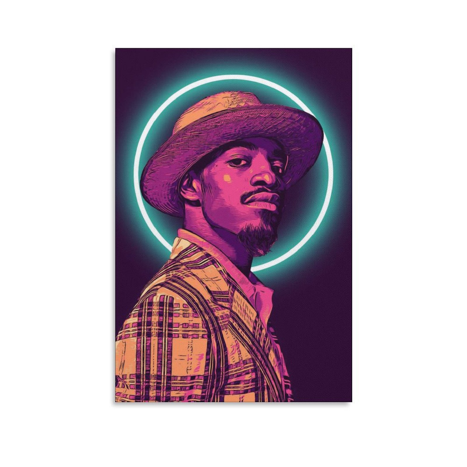 Wall Art Painting Rapper Andre 3000 Hip Hop Canvas Prints Wall Painting Wall Art Decor Print Picture Paintings for Living Room Home Decor Luxury Unfra