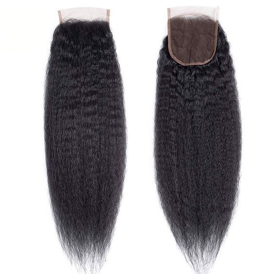 Yaki 4*4 Kinky Straight HD Transparent Lace Human Hair Closure
