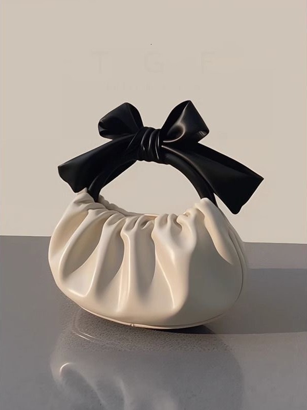 Ladies brand new fashion original niche lightweight and exquisite fashion bow pleated handbag designer fashionable women s shoulder bag crossbody bag