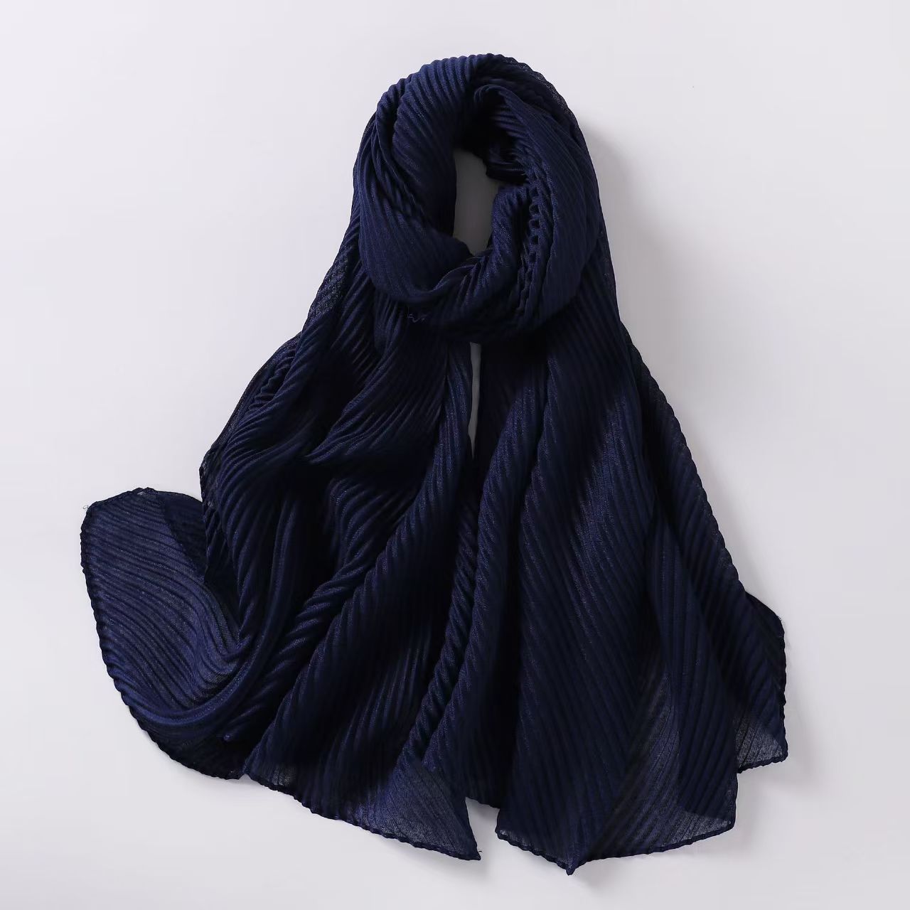 T840 cotton and linen pleated scarf Middle East Africa veil Hui scarf Malay headscarf