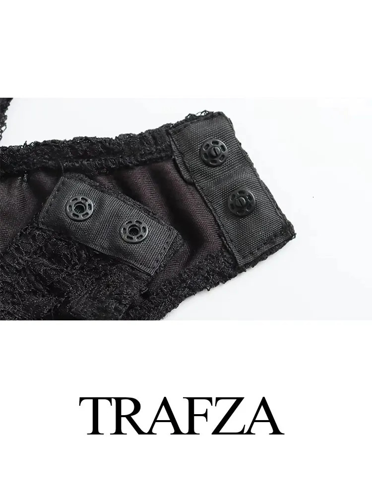 TRAFZA Summer Lace Jumpsuits For Women Fashion Long Sleeves Hollow Out Slim Onesies Female Chic Wild Womens Bodysuits 250530