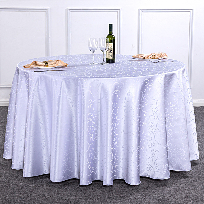D279 hotel tablecloth fabric restaurant tablecloth hotel dining table anti-fouling European style large round table household round table square