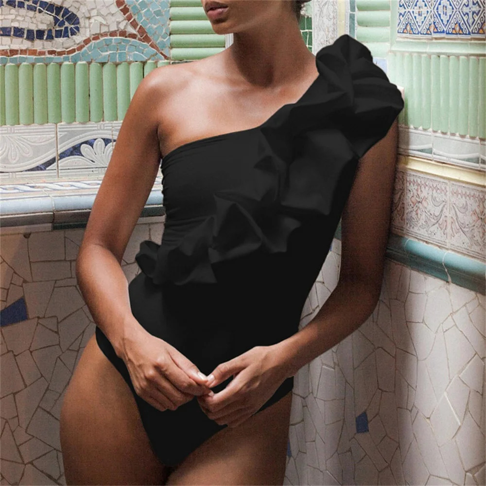 2025 2Pc Set Sexy One Piece Swimsuit Women with Cover Up Push Up Swimwear Print Bathing Suit Shoulder Summer Beachwear Beach 250530