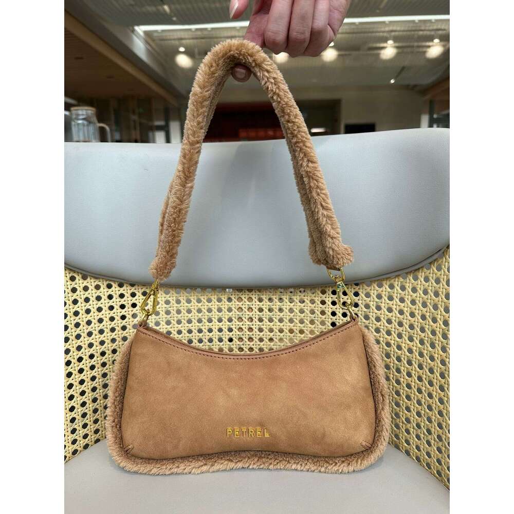 Tote Bag Mini Bag Niche Leather Velvet Patchwork Shoulder Handbag Underarm Furry Women S Bag Crossbody Bag
