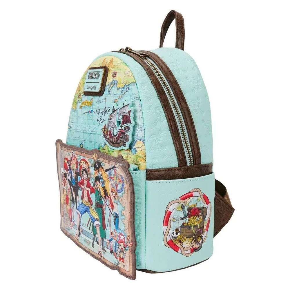 Designer Bag One Piece Anime Figure Luffy Zoro Gang Karte Mini Rucksack Funko Loungefly Backpack Cosplay Knapsack Gift