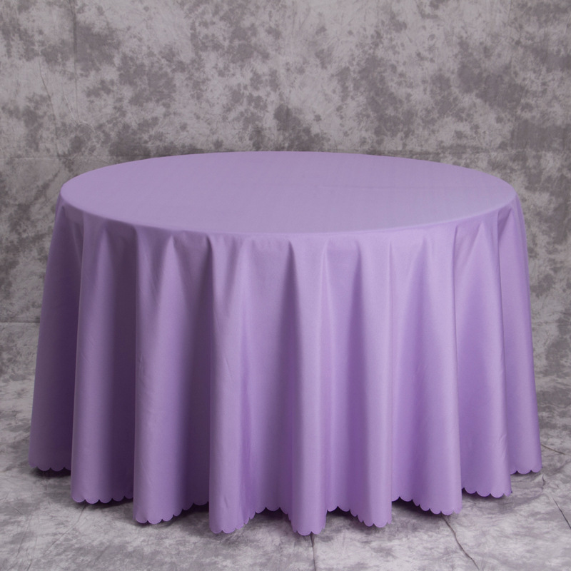 A628 Hotel Banquet Thickened Plain Round Tablecloth Wedding Hotel Solid Color Tablecloth Household Polyester Tablecloth Wholesale