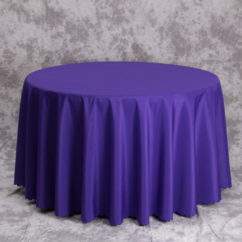 A627 hotel banquet thickened plain round tablecloth wedding hotel solid color tablecloth household polyester tablecloth wholesale