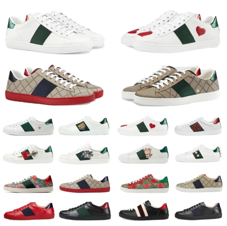 Designer Canvas Casual Shoes Low Top Sneakers Bee Snake Stripe Classic Men Women Trainers Shoes