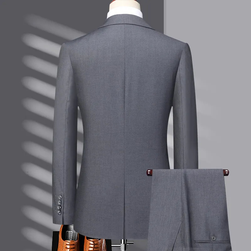 singlebreasted business casual wedding and man suit twopiece highquality stylish mens set 250529Z
