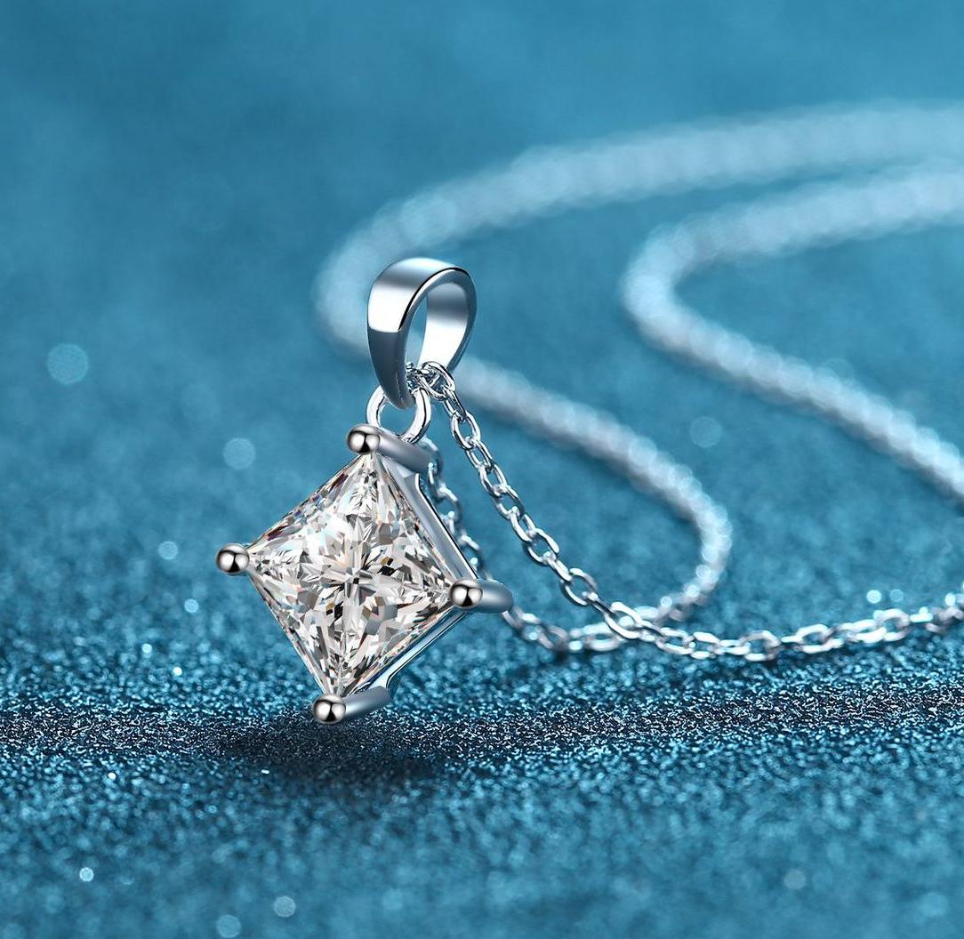 Sleek Contemporary Design Pair Your Preferred Moissanite (.5-.75 ct) within this Purity Promise Ring Featuring Classic Solitaire Band