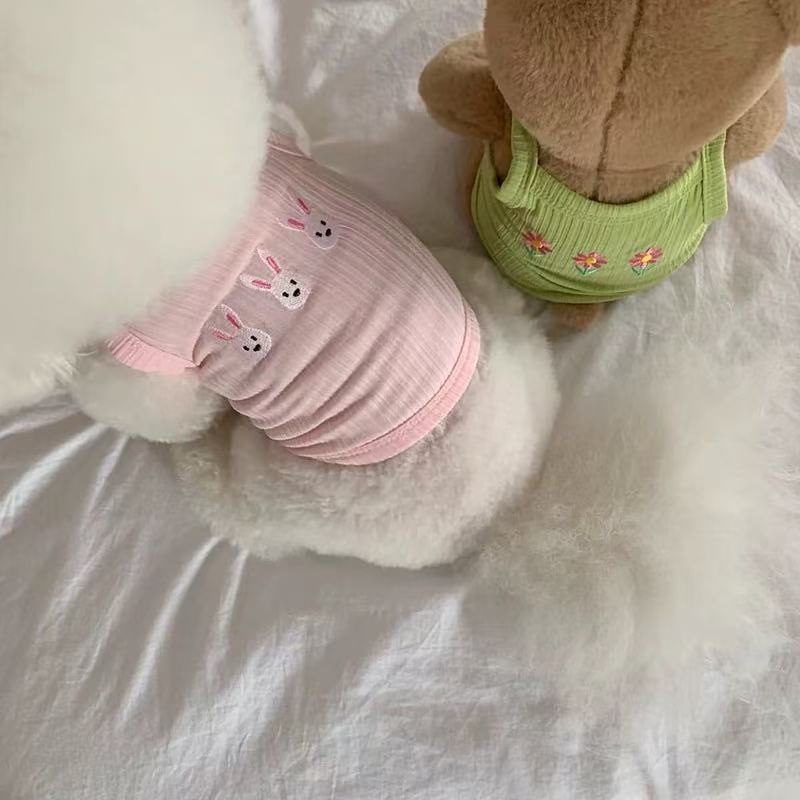 T00354 Pet sling summer dog clothes summer thin teddy vest Bichon Pomeranian Yorkshire small dog cat