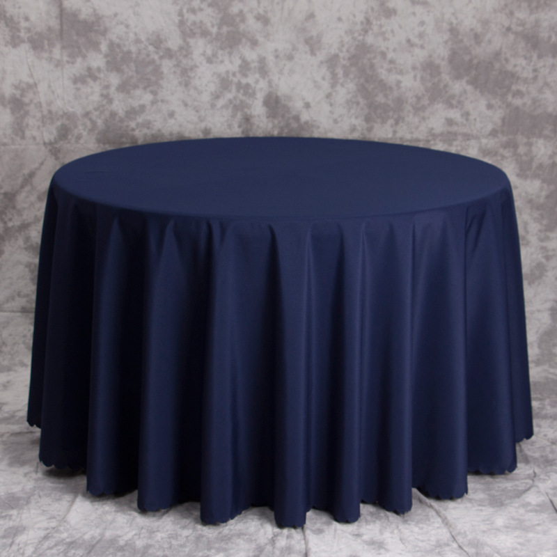 A627 hotel banquet thickened plain round tablecloth wedding hotel solid color tablecloth household polyester tablecloth wholesale