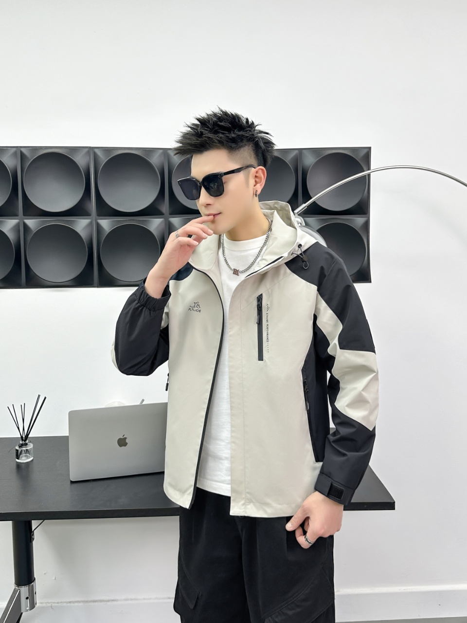 2025 New Summer Lazy Style Water Ink Dyeing Short Sleeve Shirt High-end Fashion Casual Versatile Set for