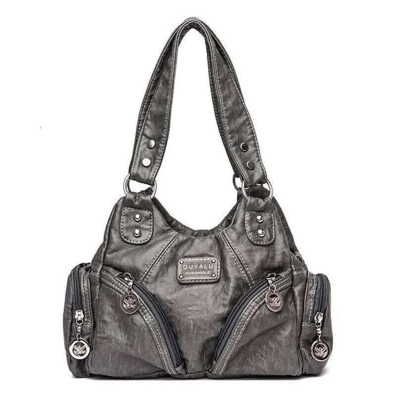 Designer Bag Soft Pu Leather Brand Girls Shoulder Black Handbags Tote New Arrival Mini Small Motorcycle Bags Crossbody For Women