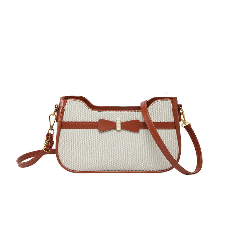 Commuter Bow Women s Underarm Bag Spring Summer New fashion Texture Patch Retro fashion Fashion Shoulder Bag Designer Women s Crossbody Bag