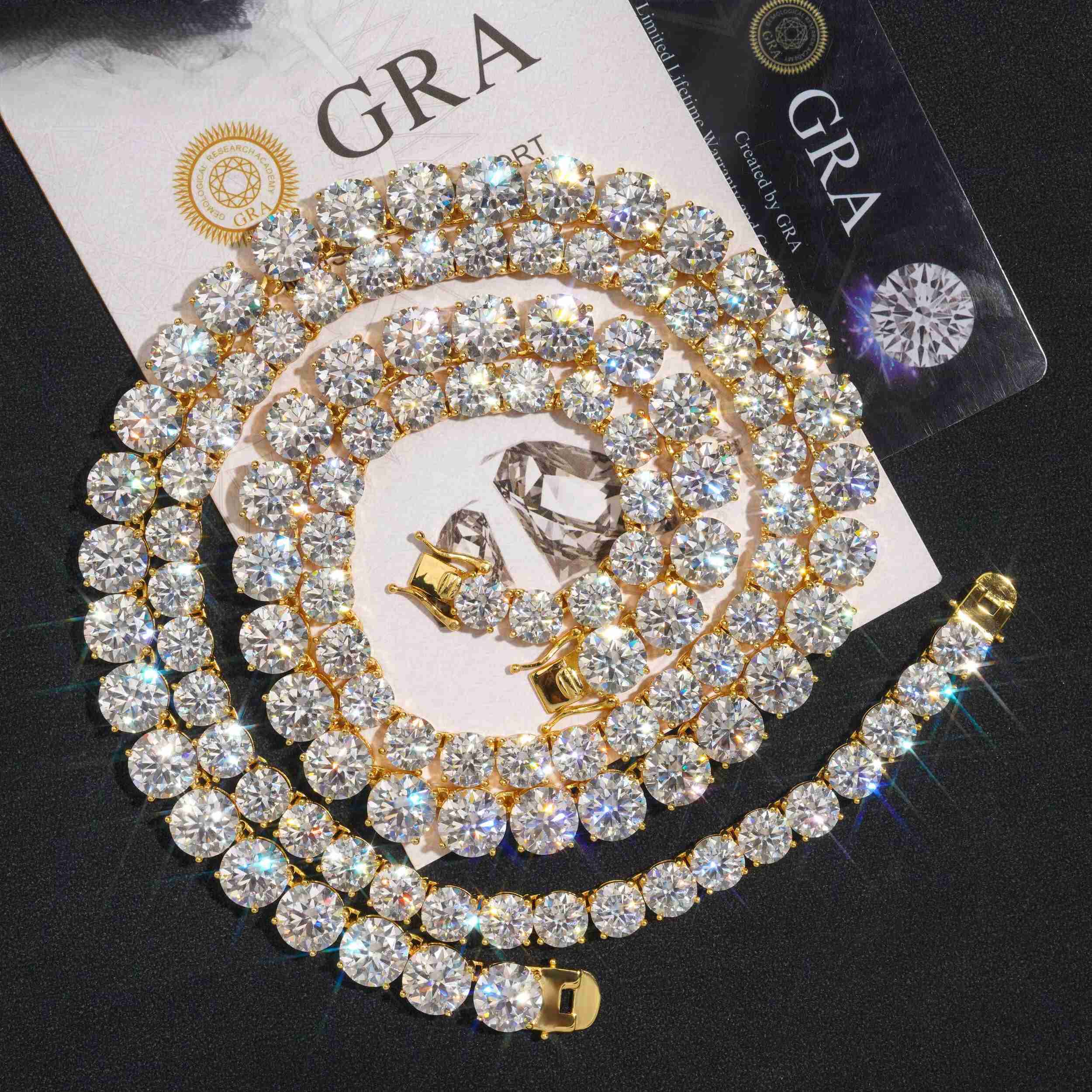 Mossanite Tennis Bracelet in Stock 3mm-6mm S925 Silver Men Women Hip Hop Bracelet VVS Diamond Tennis Link Bracelet