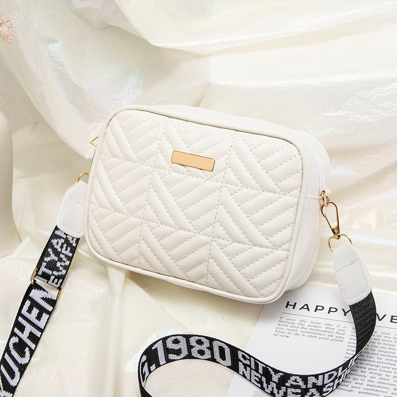 New embroidery thread bag fashionable camera bag wide shoulder strap simple crossbody bag designer women fashion s fashion shoulder bag