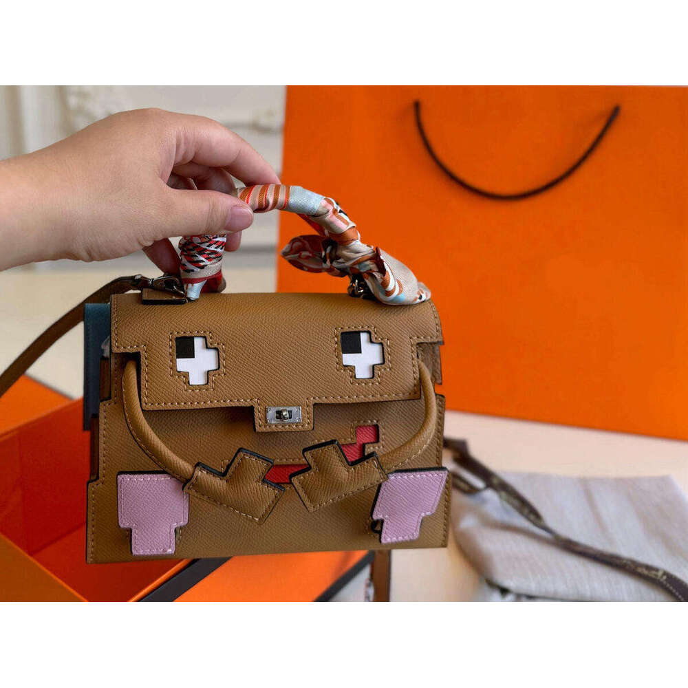 Handbag Metal Lock kelly doll Leather Women shoulder bag Tote Bag Crossbody bag