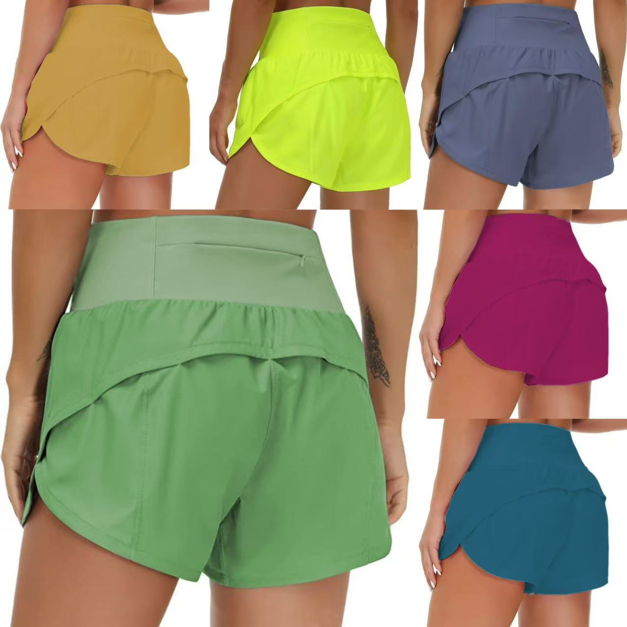 Speed Up High-Rise Lined Short Waist Sports Shorts Women's Set Quick Drying Loose Running Clothes Back Zipper Pocket Fitness gym sets Yoga leggings sportswear