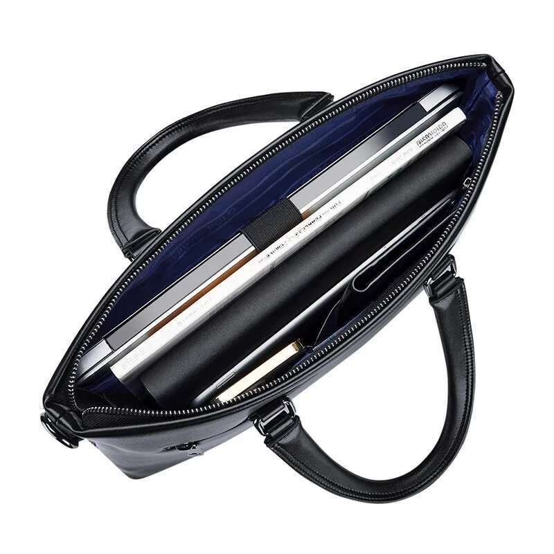 Designer Bag Williampolo Men S Business Handbag Leather Shoulder Messenger Bag Version Cowhide Simple Briefcase PL