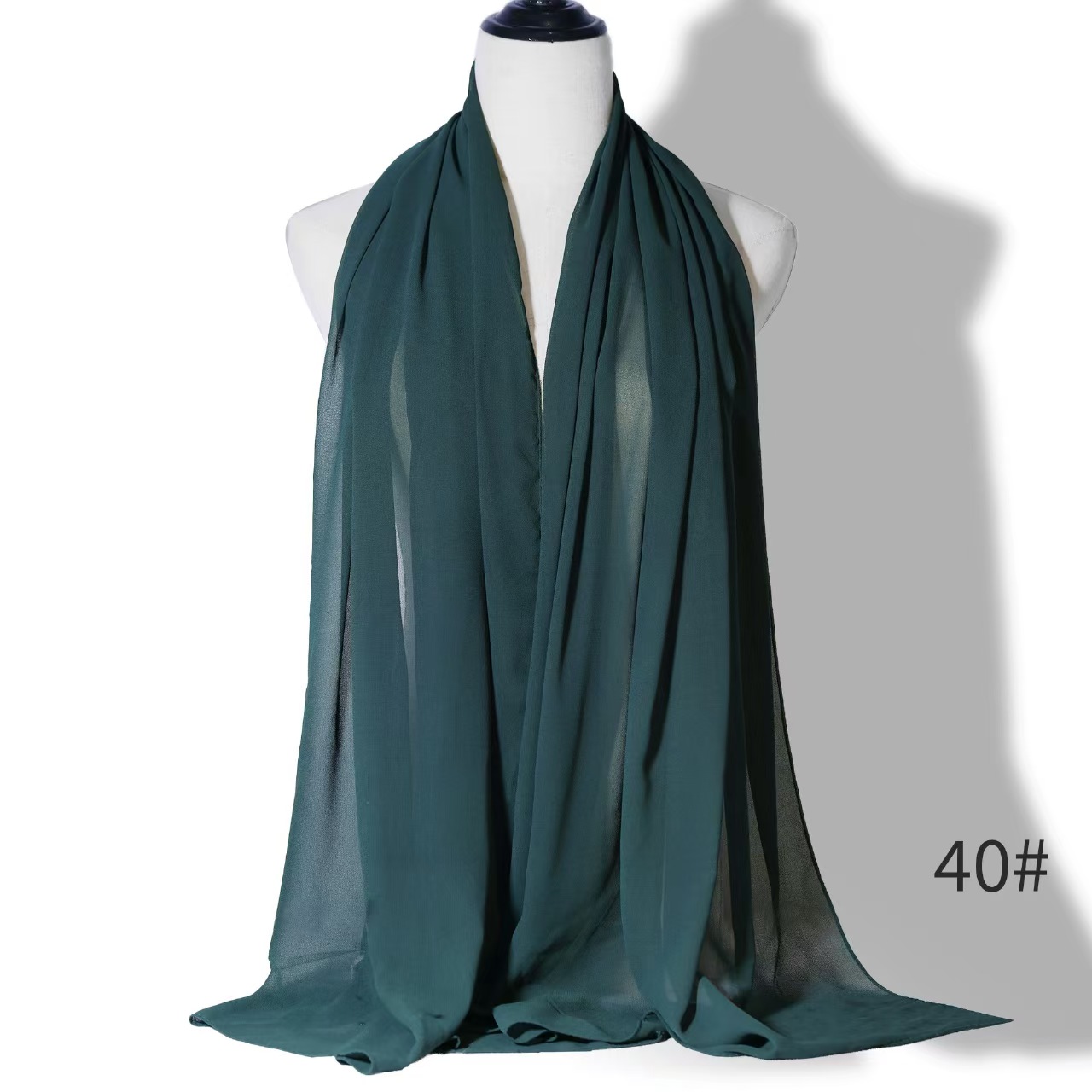 T850 Four Seasons Pearl Chiffon Bubble Scarf Gauze Scarf Long Scarf Women's Head Scarf