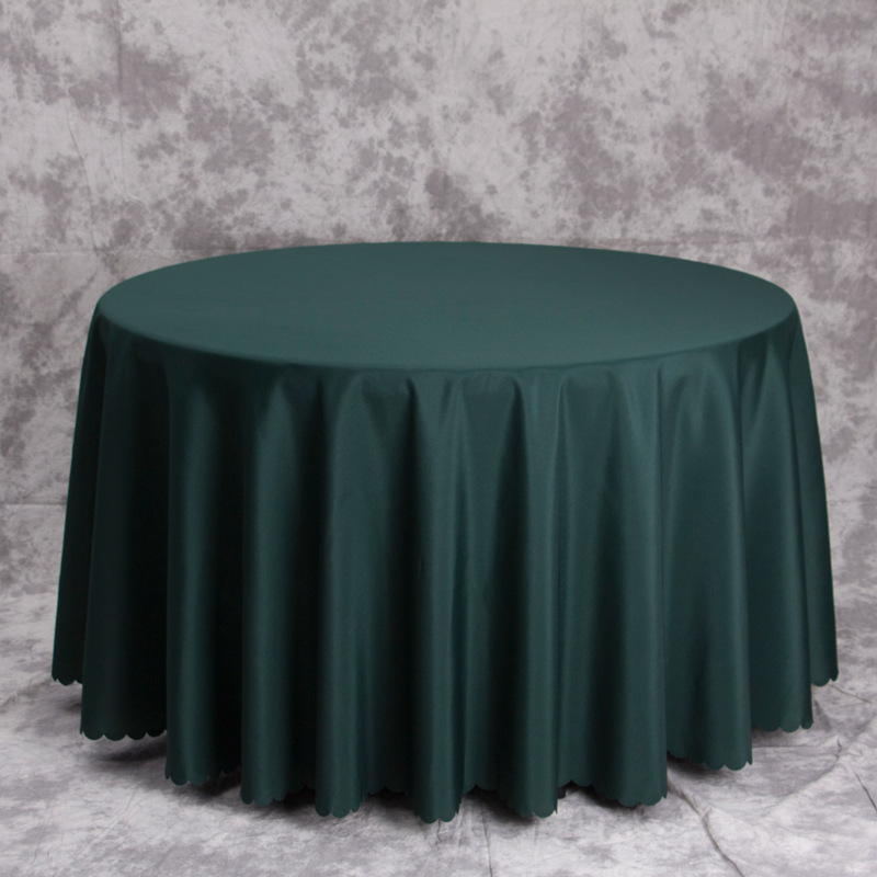 A626 Hotel Banquet Thickened Plain Round Tablecloth Wedding Hotel Solid Color Tablecloth Household Polyester Tablecloth Wholesale