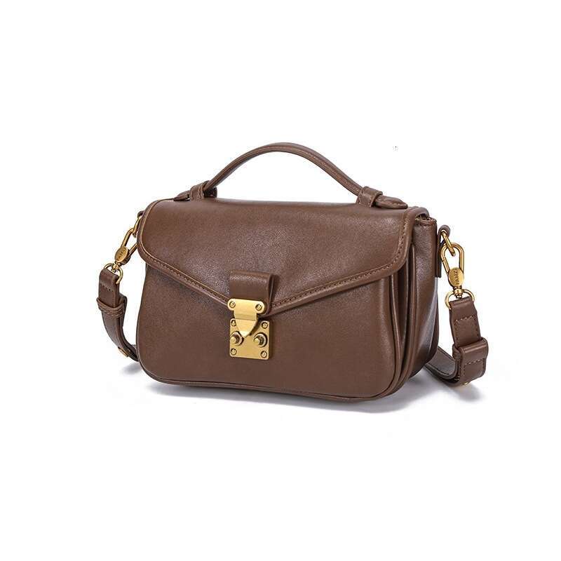 Tote Bag Mini Bag New Cowhide Lock Crossbody Natural Drop Small Square Handbag Genuine Leather Women S Bag Trendy Crossbody Bag