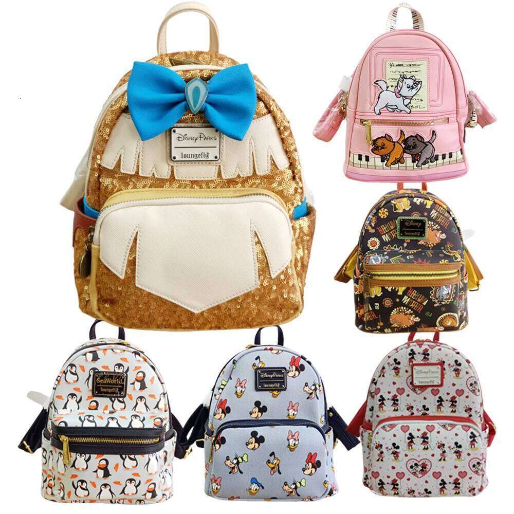 Designer Bag Loungefly Mouse Pu Leather Women S Backpack Sleeping Beauty Cosplay Leisure Travel Bag Mini Children Schoolbag